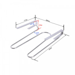 Roostevaba terasest veiniriiul klaasihoidjaga riputatav k&ouml;&ouml;gi baariiul lihtne paigaldus kasulik veiniklaaside riiulip&uuml;stik paberirulli hoidja