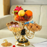 1 tk Euroopa stiilis kerge luksuslik puuviljakauss, mitmekihiline p&ouml;&ouml;rlev puuviljaalus, kevadfestivaliks, uusaastaks, majapidamises kasutatavad lauakaunistused must