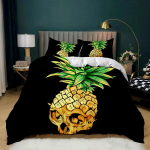 Ananass Tekikoti Komplekt Valge &Uuml;heinimesevoodi Voodipesukomplekt Teismelised T&auml;iskasvanud Kollane Abstraktne Troopilised Puuviljad Ananass Pol&uuml;ester Tekikott 135x200cm 2pcs