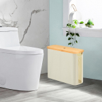 Toilet Paper Holder Bamboo Storage Folding Space Saving up 16 Rolls with Lid,