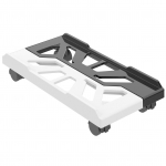 Reguleeritav arvutialus ratastega, mobiilne PC korpuse hoidja kodu ja kontori jaoks, k&otilde;rgust suurendav valge/must