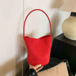 Retro k&auml;ekotid naistele Trendikas seemisnahast soliidne &otilde;lakott S&uuml;gis-talv Naiste vabaaja mitmek&uuml;lgne &auml;mbrikott (20cm<Max Length<30cm)