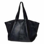 Ehtsast nahast esimese kihina lehmanahast puhas must kott Pehme vabaajamoe k&otilde;ik-&uuml;hes reisi&otilde;lakott naistele, must