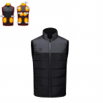 Unisex nutikas v&auml;rvide sobitusega soojendusega vest 21 tsooni p&uuml;sitemperatuuri kontrolliga L hall v&auml;rv/must