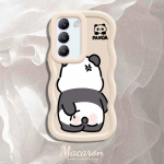 V&auml;rvitud muster Big Wave Edge pehme silikoon materjal Macaron telefoni &uuml;mbris p&otilde;rutuskindel kaitsev kummist korpus OnePlus Vivo Motorola Moto jaoks Vivo Y15C roosa