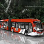 City Pekingi bussi kahesektsioonilise bussi heli ja valguse tagauks v&otilde;ib avada sulamist m&auml;nguauto mudeli kingitus B311 red