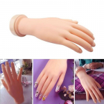 Pehmest plastist mannekeeni harjutust&ouml;&ouml;riist Nail Art Prostthetic Hand Training Nail Art left hand
