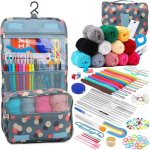 130-osaline silmkoeline heegeldamiskomplekt majapidamises kasutatavate &otilde;mblust&ouml;&ouml;riistade jaoks. Ise-tegemine k&auml;sit&ouml;&ouml;na heegeldatud kudumine m&auml;rgistusn&otilde;ela t&ouml;&ouml;riista kudumistarvikute komplekt sinine