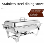 Roostevabast terasest ruudukujuline kokkupandav puhvetpliit &uuml;mberp&ouml;&ouml;ratava kaanega 9L single grid thin version