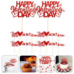 50 tk Magusad armastuse kirsid S&otilde;brap&auml;eva koogi vahet&uuml;kid Puuviljakoogid Tassikoogikaunistused Punased kaunistused 21.00X15.00X0.50CM punane