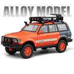 Uus 1:24 Toyota Land Cruiser LC80 Sulamist Autopilt Die-cast Metallist M&auml;nguasi Maastikuauto Autopilt Simulatsioonheli ja Valgus Lastekingitus valge