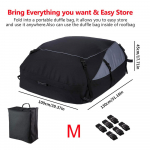 Auto katusekott p&auml;ikese- ja tolmukindel 600D Oxfordi riidest v&auml;lismaasturi kokkupandav isejuhtiv reisivarustuse katusekott