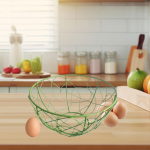 Egg Storage Organizer Fruit Basket Reusable Easy to Use Metal Bin Wire must