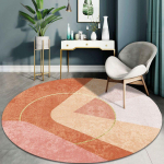 &Uuml;mmargune vaip Moodne ja lihtne P&otilde;hjamaade &uuml;mmargune arvutitooli padi P&ouml;&ouml;rleva tooli padi Magamistoa voodi&auml;&auml;rne vaip Diameter 200cm