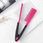 Sirgestuskamm Salongi Juuksehari Kammid Juuksuri kujundamine Juuste sirgendaja V-kujuline sirge kammi sirgendaja roosa punane v&auml;rv