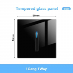 Luksuslik LED-m&auml;rgutulede l&uuml;liti must karastatud klaasist klaveriv&otilde;ti Ise l&auml;htestuv seinal&uuml;liti, UK FR EU Universaalne USB elektripistikupesa