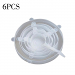 6 Pi&egrave;ces Couvercles Extensibles en Silicone sans BPA 6 Tailles Differentes pour Micro-Ondes-Le Four-Le Frigo-Le Lave-Vaisselle