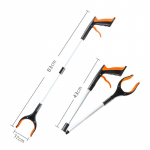 Pr&uuml;gikorjaja haarats 360&deg; p&ouml;&ouml;rleva klambriga, 32-tolline kerge raskeveokite eakate inimeste haarats, haarats, eakate haaramise t&ouml;&ouml;riist oranž