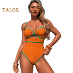 Naiste &uuml;hes t&uuml;kis ujumistrikoo Seksikas Monokini Body High Cut ujumiskost&uuml;&uuml;m puhkuseks rannas basseinis p&auml;evitamiseks S must