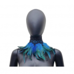 Reguleeritava musta pitsiga sulesall naiste Halloweeni kost&uuml;&uuml;mipeo v&otilde;ltskraega paabulinnu kost&uuml;&uuml;mitarvikuga j&auml;rve sinine v&auml;rv