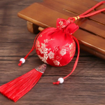 Hiina siidistiilis brokaadist tikitud kott tikandiga kotike riidest kotid tuti ripats, n&ouml;&ouml;riga kott ehete kinkekottide jaoks kuld