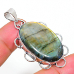Labradorite Handmade 925 Sterling Silver Jewelry Pendant 2.01 l3p05