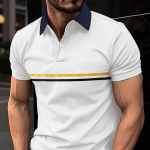 Kevadine meeste horisontaaltriibuline polos&auml;rk &uuml;hev&auml;rviline l&uuml;hikeste varrukatega rev&auml;&auml;riga t-s&auml;rk vabaaja liibuvad topid meesteriided S valge