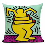 Popkunsti figuurid graffiti padjakate v&auml;rviline abstraktne kunst dekoratiivne padjap&uuml;&uuml;r ruudukujuline linane viskepadjakate 450mm*450mm