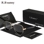 RBsunny Moedisain Piloodiprillid Meestele Klassikalised Uv400 Kaitsega Polariseeritud Prillid Naistele Kalastamine Luksuslik S&otilde;itmine Prillid black