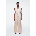 Cos Japan Relaxed Linen Blend Wide Leg Pants light pink/42
