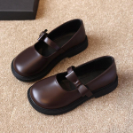 Kevadised ja s&uuml;gisesed t&uuml;drukute v&auml;ikesed nahast kingad Printsessikingad Kevadised Mary Jane'i kingad 28