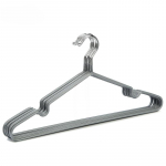 Metallist riidepuud, libisemiskindel metallist riidekuivatusriide plastikkattega t&auml;iskasvanutele riputamiseks ja riiete kuivatamiseks, 10 tk. 10-Pack hall