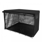 Koera traatpuuri kate Veekindel Lemmiklooma puuri katted kahe sissep&auml;&auml;suuksega Puuri kate Universaalne Valmistatud 210D h&otilde;bedaga kaetud Oxfordist 94x61x63.5cm