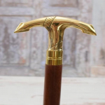 93.98 cm Brass Walking Stick Anchor Cane Gift for Grandfather Father Sailor Cane Art Deco Style