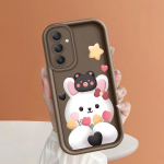 Pehme silikoonist ruudukujulise redeliga printimismustriga telefoni korpus T&auml;iskaanega kaamera p&otilde;rutuskindel kaitse kummist &uuml;mbris Samsungile Samsung A20 tumepunast v&auml;rvi