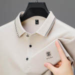 Meeste Polo S&auml;rk K&otilde;rge Kvaliteediga Pikkade Varrukatega T-s&auml;rk Business Casual Z T&auml;hega Rev&auml;&auml;riga Polo S&auml;rk M khaki