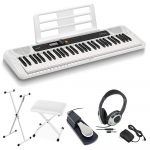 CASIO WE Pedaalikomplekt 61 klahvi Casiotone klaviatuur Elektrooniline klaver CT-S200 Stend, Tool, K&otilde;rvaklapid, valge