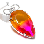 Natural Bi-Color Tourmaline 925 Sterling Silver Jewelry Pendant 1.97 i8t43