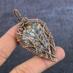 Tree Agate Handmade Copper Eire Wrap Jewelry Pendant 2.99 t1y79