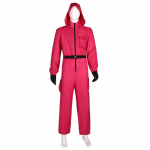 Paberrahaga Maja Squid Game Halloween Dali T&auml;iskasvanute T&ouml;&ouml;riistad &Uuml;heosaline P&otilde;nevusfilmi Cosplay Kost&uuml;&uuml;m XXL punane