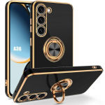 Kaitse&uuml;mbris Samsung Galaxy A36 5G jaoks - TPU kaitse p&ouml;&ouml;rleva musta r&otilde;ngaga must