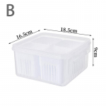 K&uuml;lmkapp S&auml;ilituskast 4/6 Grid Toit K&ouml;&ouml;givilja- Puuvilja S&auml;ilituskast K&uuml;lmkapp Organisaator &Auml;ravoolukorv Liha Sibul Ingver L&auml;bipaistev kr&otilde;beda 18.5*16.5*9cm