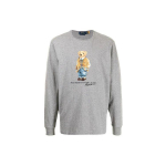 Polo Ralph Lauren Koomiksite Prindiga &Uuml;mmarguse Kaelusega Pikkade Varrukatega T-s&auml;rk Meeste pealsed Hall 710828276-003 XL