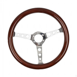 Car Steering Wheel Accessory 380 mm Wooden Classic Sturdy Sports Modified Parts for