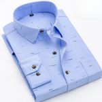 Meeste tr&uuml;kimustriga pikkade varrukatega s&auml;rk Korea versioon Slim Fit Noorte ruuduline mitmek&uuml;lgne s&auml;rk Vabaaja mood lilleline s&auml;rk 43
