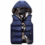 S&uuml;gistalvine moodne kapuutsiga vest vabaaja paks vest unisex paaridele S tumesinine v&auml;rv