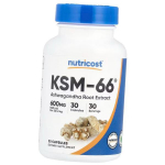 Orgaaniline Ashwagandha ekstrakt, KSM-66 Ashwagandha juure ekstrakt 600, Nutricost (71647003) 30caps