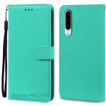 P30 P 30 Pro &Uuml;mbris Huawei P30 jaoks &Uuml;mbris Rahakott Nahast Klapp&uuml;mbris Huawei P30 Pro jaoks Kate Raamat Funda Huawei P 30 Pro Coque jaoks For Huawei P30 taevasinine v&auml;rv