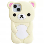 Rilakkuma Karu Silikoonist Pehme Katte&uuml;mbris iPhone 16 15 14 13 12 11 Pro Max mini Plus Xs XR 6 7 8 Plus jaoks For iPhone 16Pro Max kollane