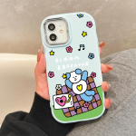 OPPO A16 A38 A57 A58 A74 A78 A98 jaoks Reno8T Reno13F jaoks Realme C25S C53 C65 jaoks multikas must kass h&otilde;bedase &auml;&auml;rega pehmest vedelast silikoonist kaitse&uuml;mbris OPPO F11 must